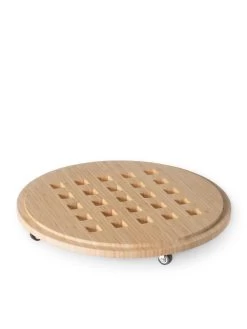 Bamboo Plant Caddy Round, 15.75" -Gardenhaus Shop 8612716 204 tif