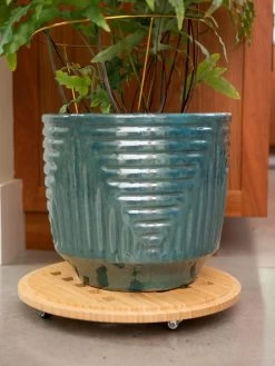 Bamboo Plant Caddy Round, 15.75" -Gardenhaus Shop 8612716 2270 tif
