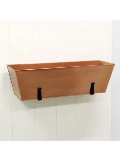 Achla Designs Plain Copper Plated Flower Box, Large 8 Achla Designs Plain Copper Plated Flower Box, Large -Gardenhaus Shop 8612915 04v