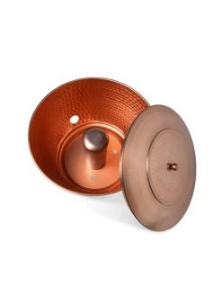 Hammered Copper Hose Pot With Lid -Gardenhaus Shop 8613311 5811
