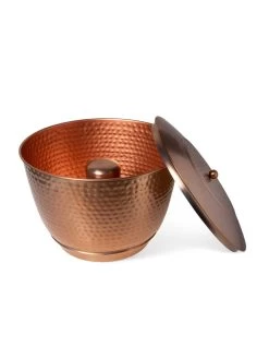 Hammered Copper Hose Pot With Lid -Gardenhaus Shop 8613311 5812