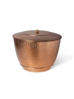Hammered Copper Hose Pot With Lid -Gardenhaus Shop 8613311 5815