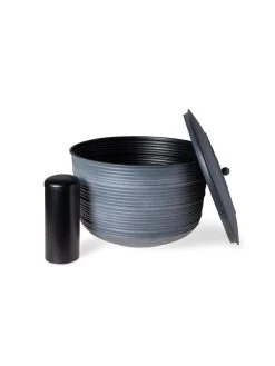 Ribbed Hose Pot With Lid -Gardenhaus Shop 8613332 5804