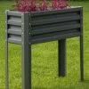 Metal Double Height Raised Garden Bed -Gardenhaus Shop 8613688 05V metal elevated raised garden bed 3 4
