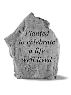 Planted To Celebrate A Life Well Lived Memorial Stone -Gardenhaus Shop 8614139 02V 3 4
