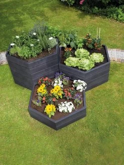 Modular Hexagon Raised Bed Kit, 28.5" -Gardenhaus Shop 8614244 04V